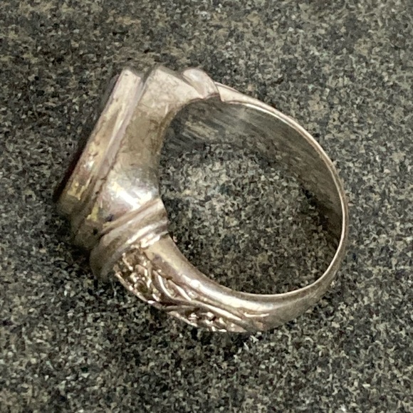 🔥SALE!🔥AMMOLITE Canada’s Gemstone Silver Ring - Picture 7 of 8